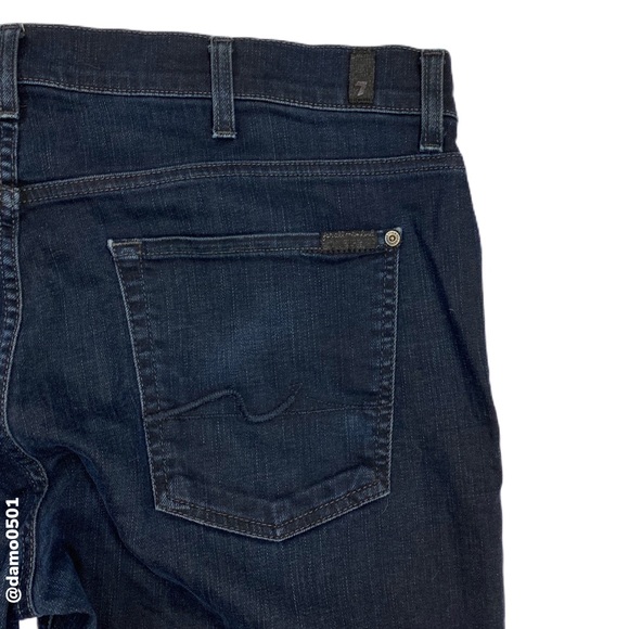 🎈SOLD🎈 7 For All Man Kind Slimmy Dark Wash - Picture 6 of 8